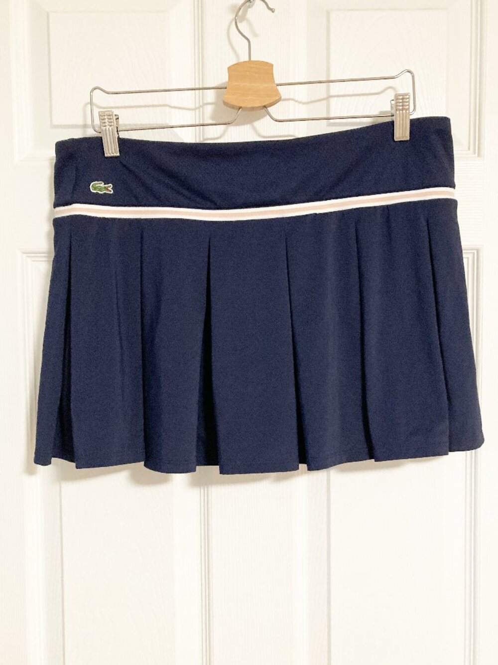Lacoste Sport Pleated Tennis Skirt Navy Size 42 (L)